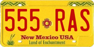 NM license plate 555RAS