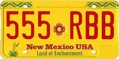 NM license plate 555RBB