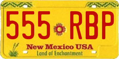 NM license plate 555RBP