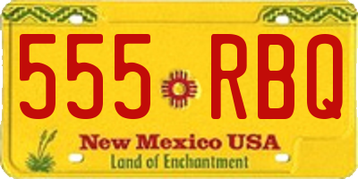 NM license plate 555RBQ