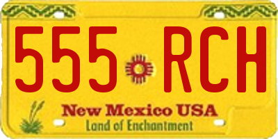 NM license plate 555RCH