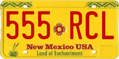 NM license plate 555RCL