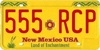 NM license plate 555RCP