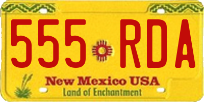 NM license plate 555RDA