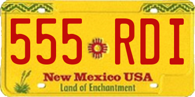 NM license plate 555RDI