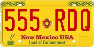 NM license plate 555RDQ