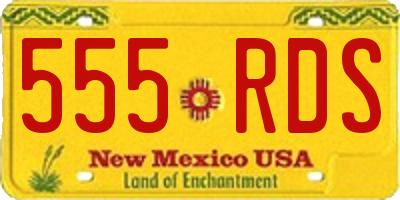 NM license plate 555RDS