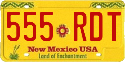 NM license plate 555RDT