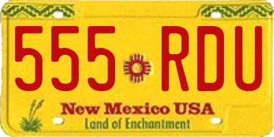 NM license plate 555RDU
