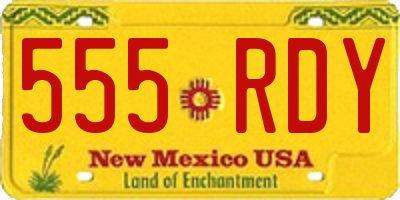 NM license plate 555RDY