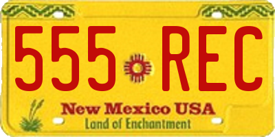 NM license plate 555REC