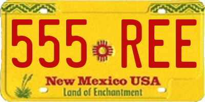 NM license plate 555REE