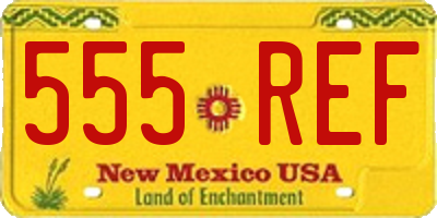 NM license plate 555REF