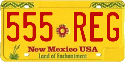 NM license plate 555REG