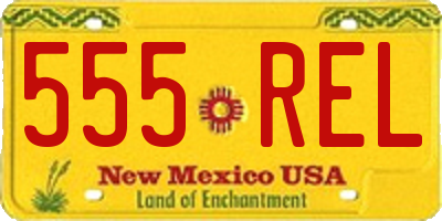 NM license plate 555REL