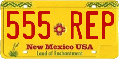NM license plate 555REP