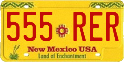 NM license plate 555RER