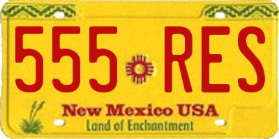 NM license plate 555RES