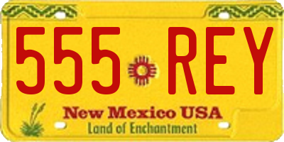 NM license plate 555REY