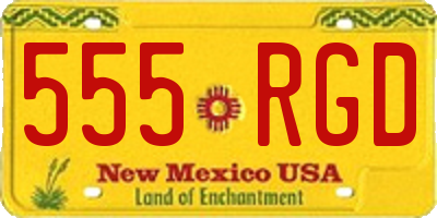 NM license plate 555RGD