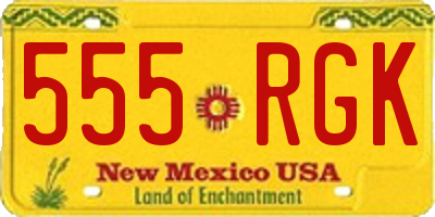 NM license plate 555RGK