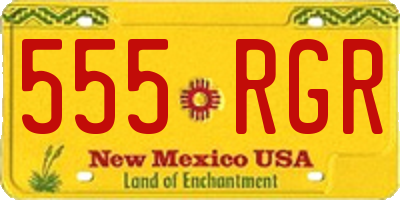 NM license plate 555RGR