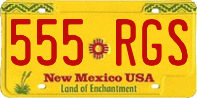 NM license plate 555RGS