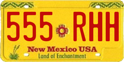 NM license plate 555RHH