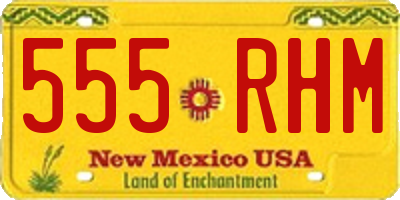 NM license plate 555RHM