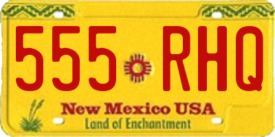 NM license plate 555RHQ