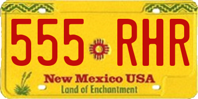 NM license plate 555RHR