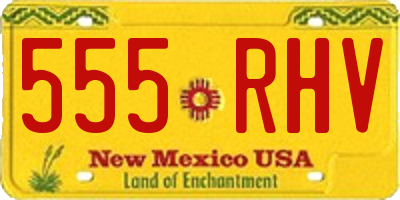 NM license plate 555RHV