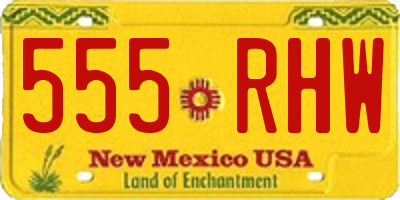 NM license plate 555RHW