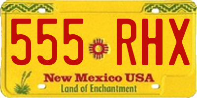 NM license plate 555RHX