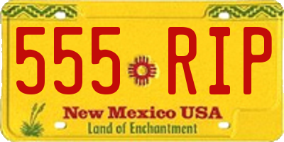 NM license plate 555RIP