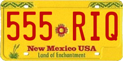 NM license plate 555RIQ