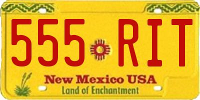NM license plate 555RIT