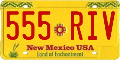 NM license plate 555RIV