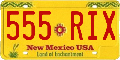 NM license plate 555RIX