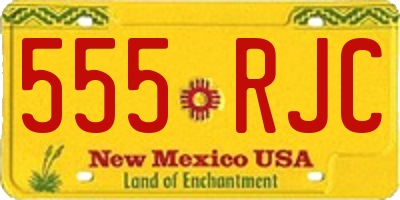 NM license plate 555RJC