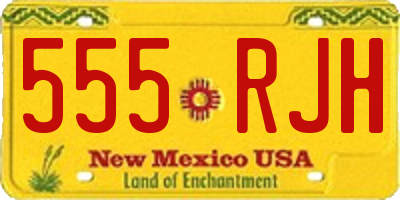NM license plate 555RJH