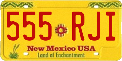NM license plate 555RJI