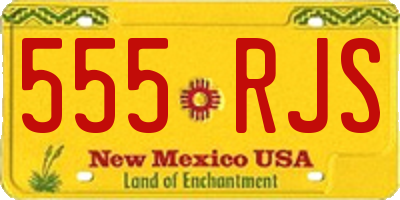 NM license plate 555RJS