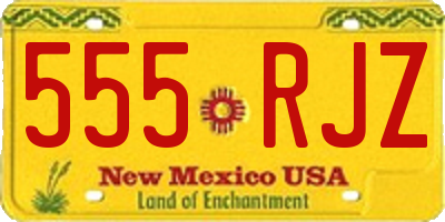 NM license plate 555RJZ
