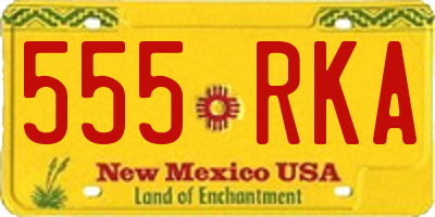 NM license plate 555RKA