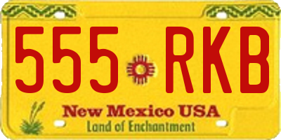 NM license plate 555RKB