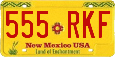 NM license plate 555RKF