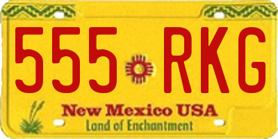 NM license plate 555RKG