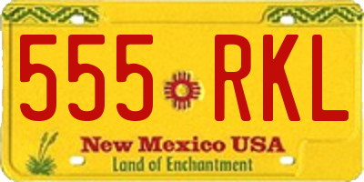 NM license plate 555RKL
