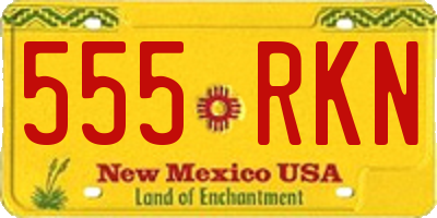 NM license plate 555RKN